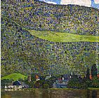 Gustav Klimt Canvas Paintings - Unterach on Lake Attersee, Austria